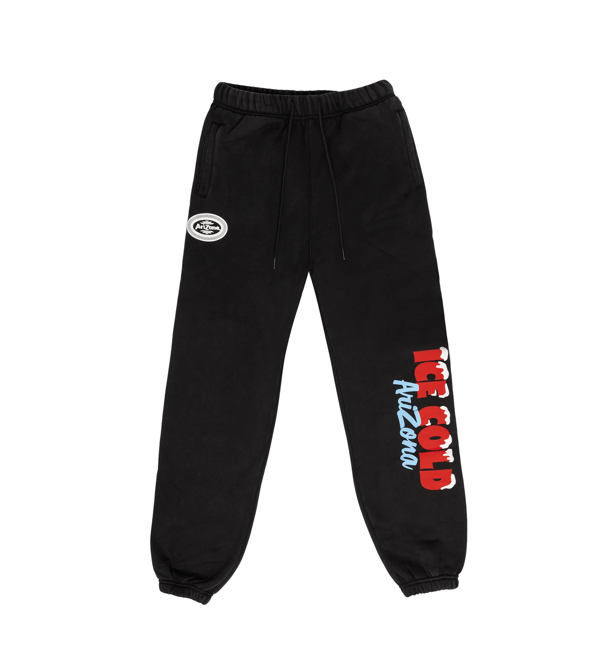 Black & Red Ice Cold Cotton-Blend Sweatpants