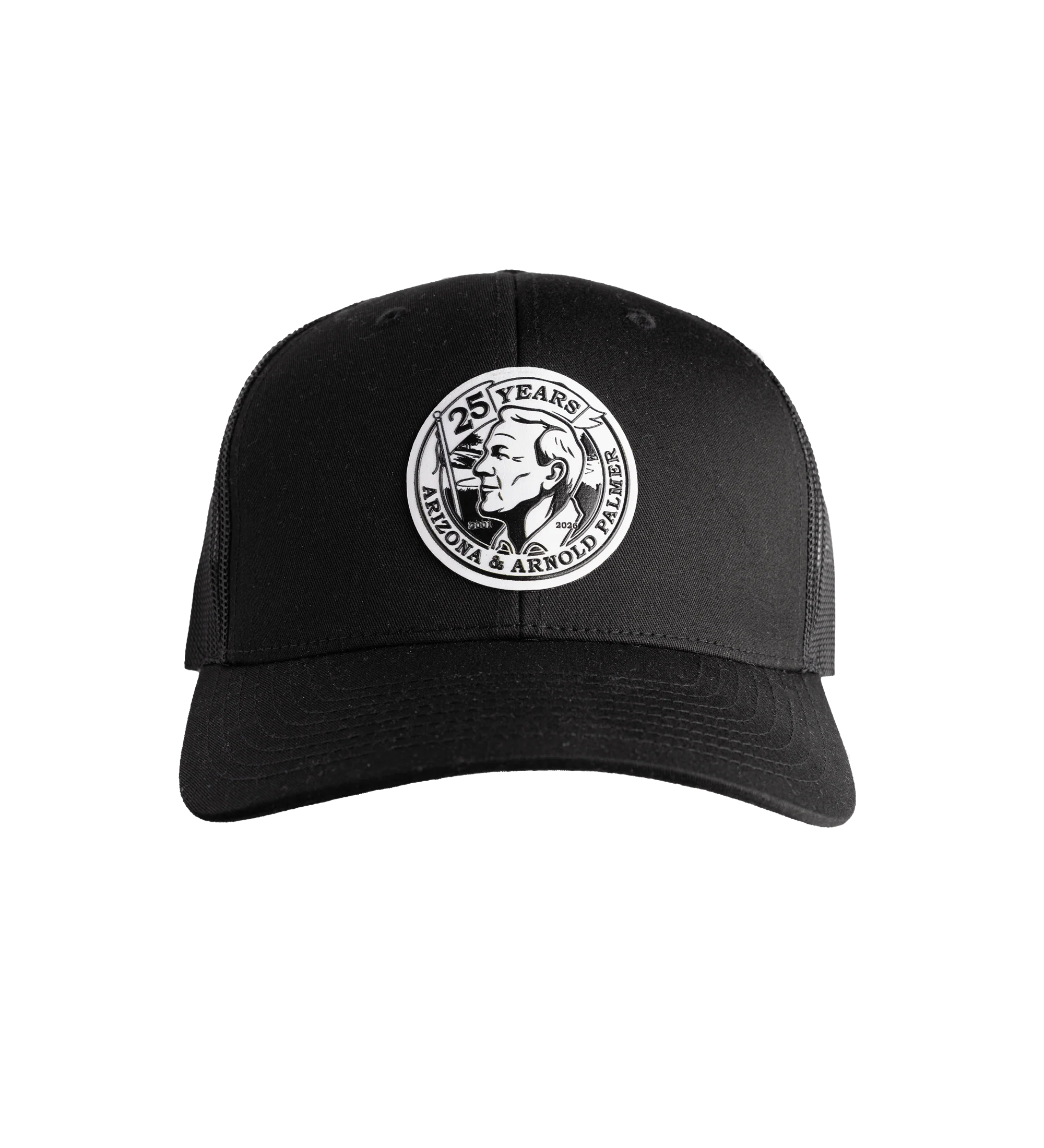 157-black-ap-25-snapback-trucker-hat-1.webp Black AP 25 Snapback Trucker Hat