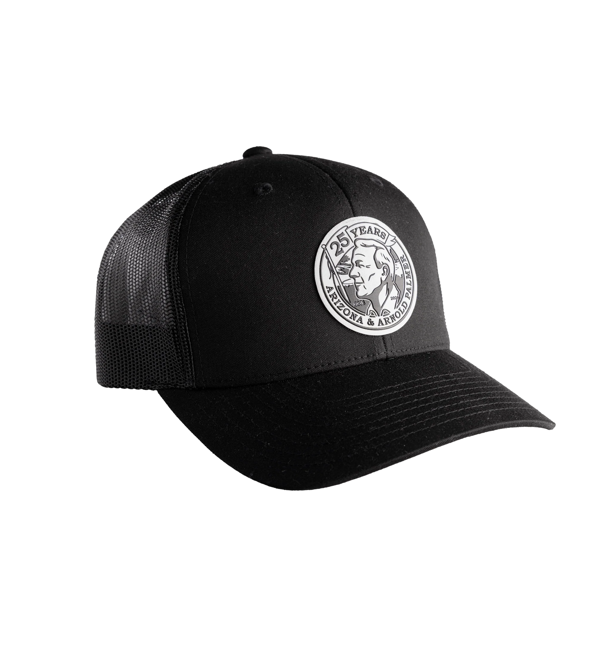 157-black-ap-25-snapback-trucker-hat-2.webp Black AP 25 Snapback Trucker Hat