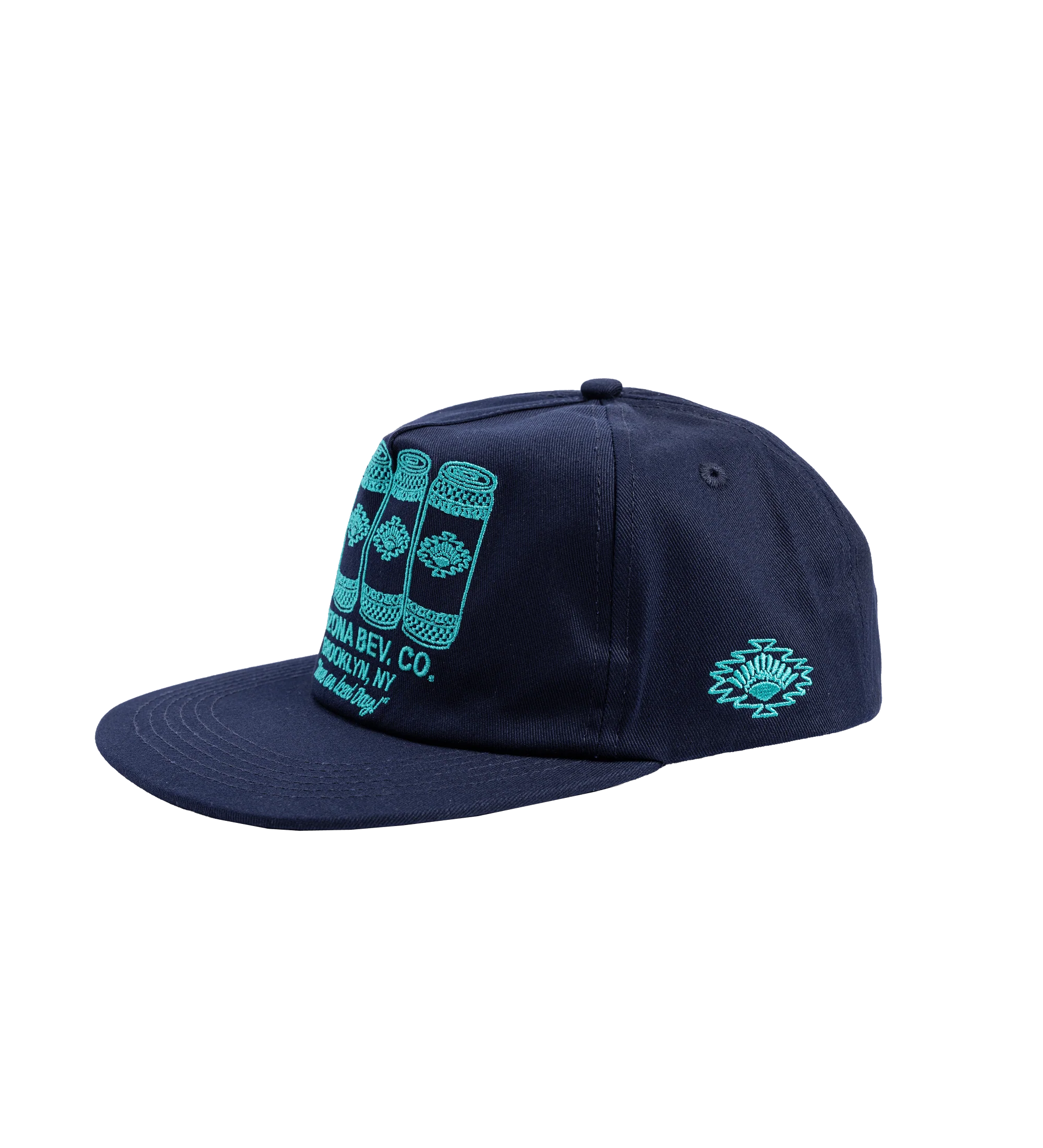 Navy Four Cans Snapback Hat