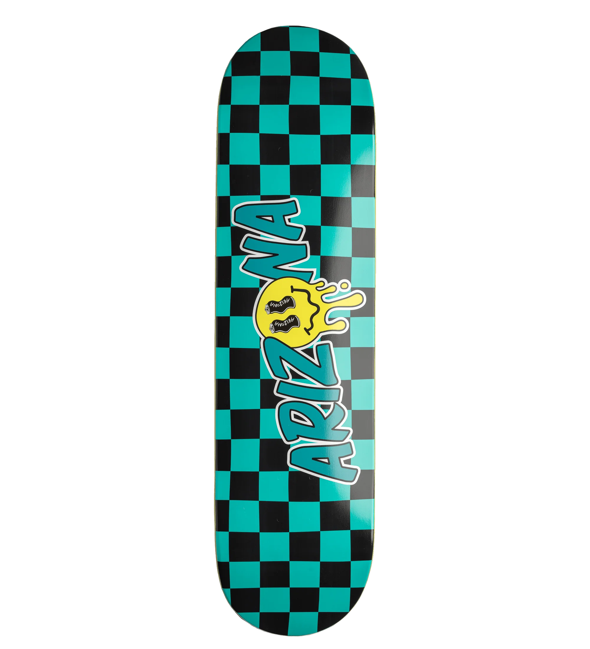 183-teal-black-checkerboard-skateboard-deck-1.webp Teal & Black Checkerboard Skateboard Deck