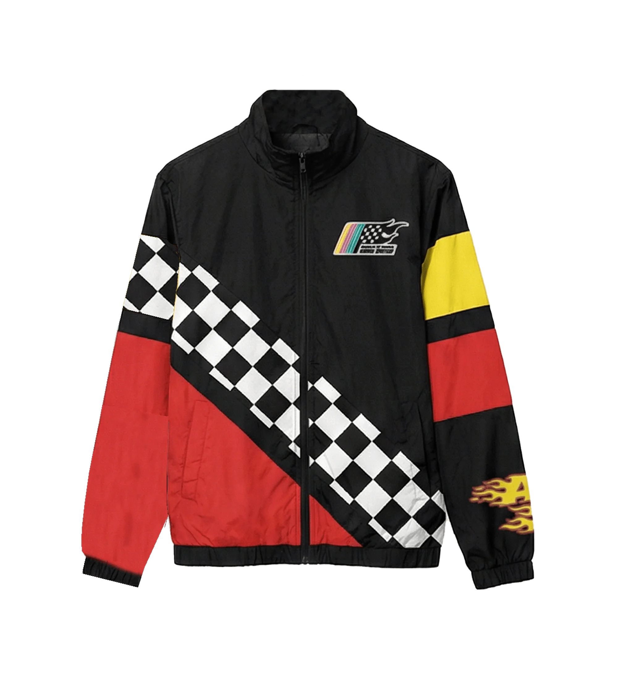 211-black-red-checkerboard-windbreaker-jacket-2.webp Black & Red Checkerboard Windbreaker Jacket