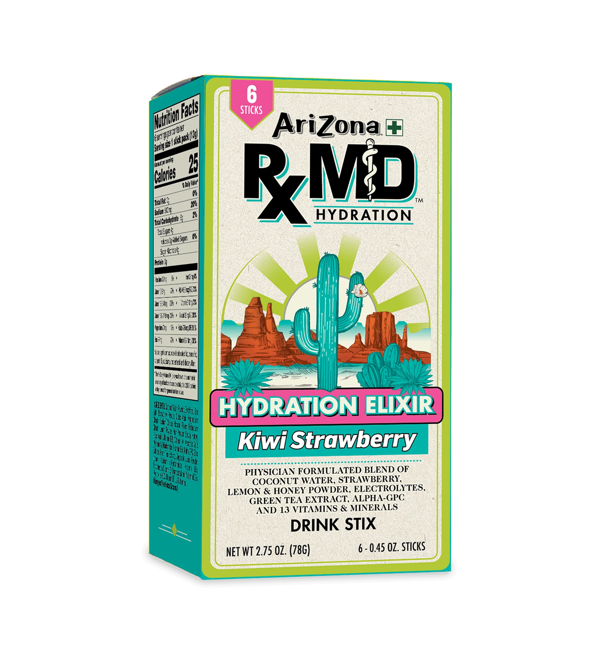 RXMD Kiwi Strawberry 18-Count Hydration Stix Pack | 18 count / 3 boxes