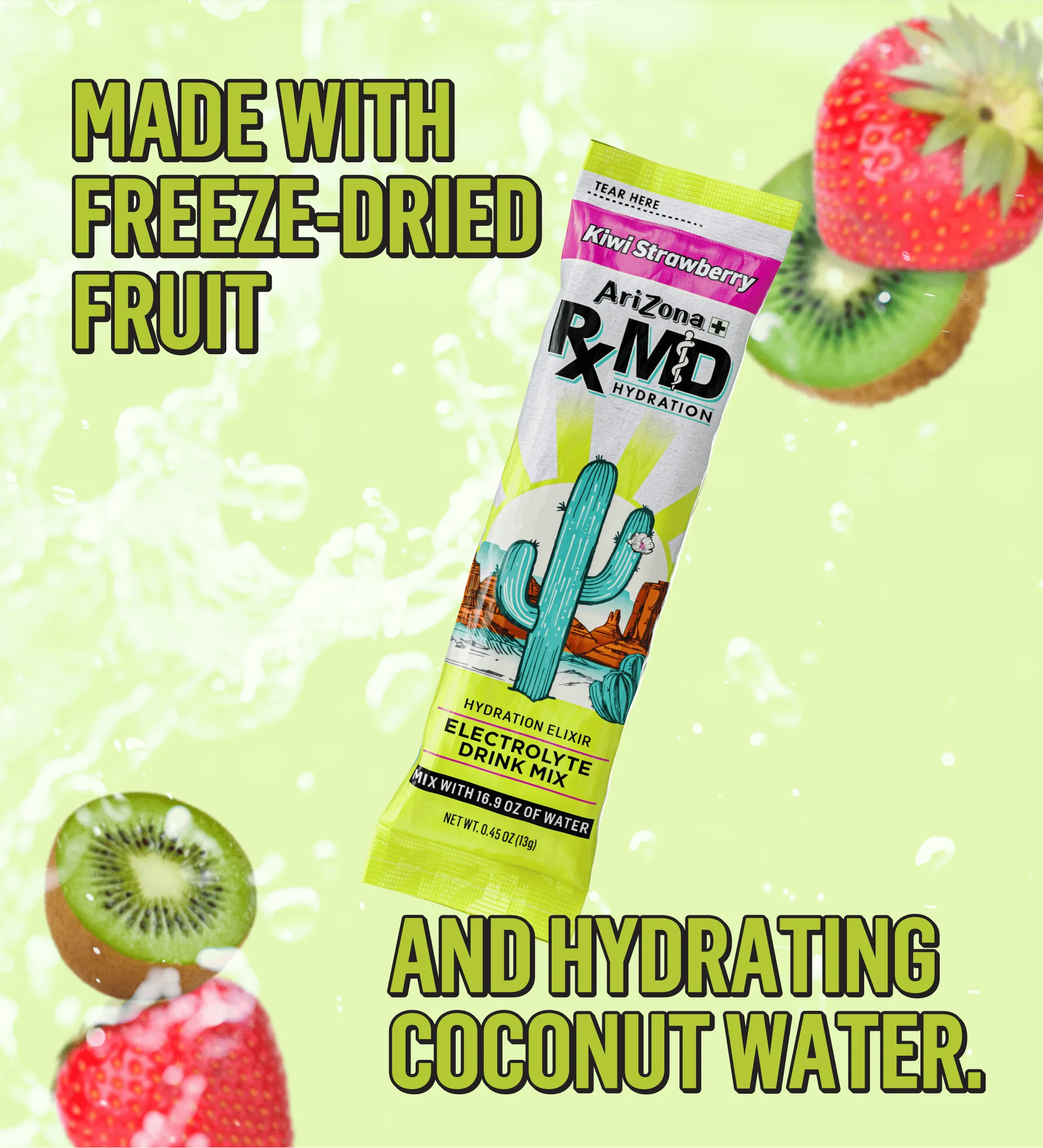 RXMD Kiwi Strawberry 18-Count Hydration Stix Pack | 18 count / 3 boxes