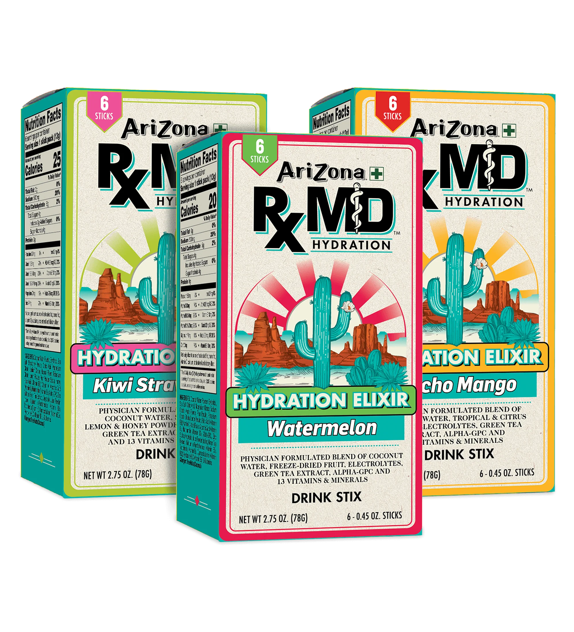 RXMD 18-Count Hydration Stix Variety Pack | 18-Count / 3 boxes