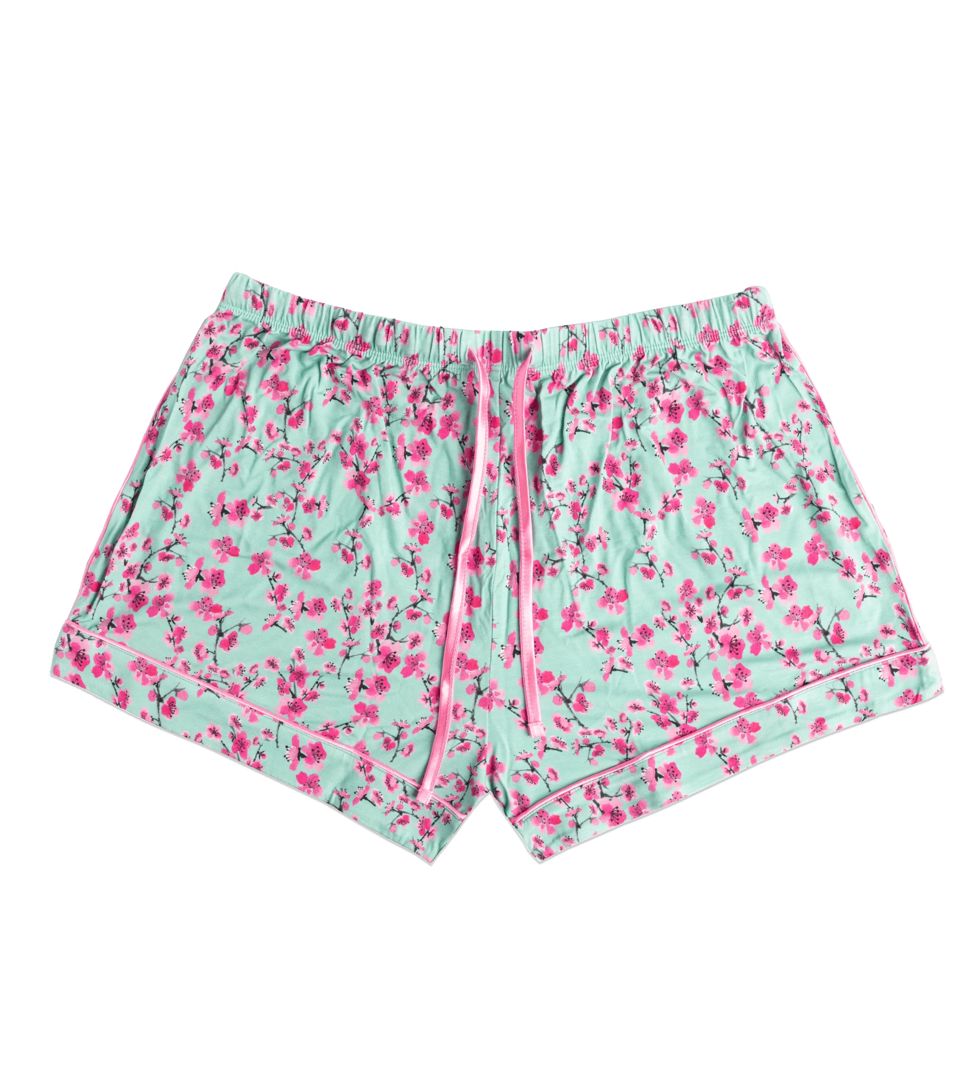 321-pink-teal-cherry-blossom-short-sleeve-pajamas-4.webp Pink & Teal Cherry Blossom Short-Sleeve Pajamas