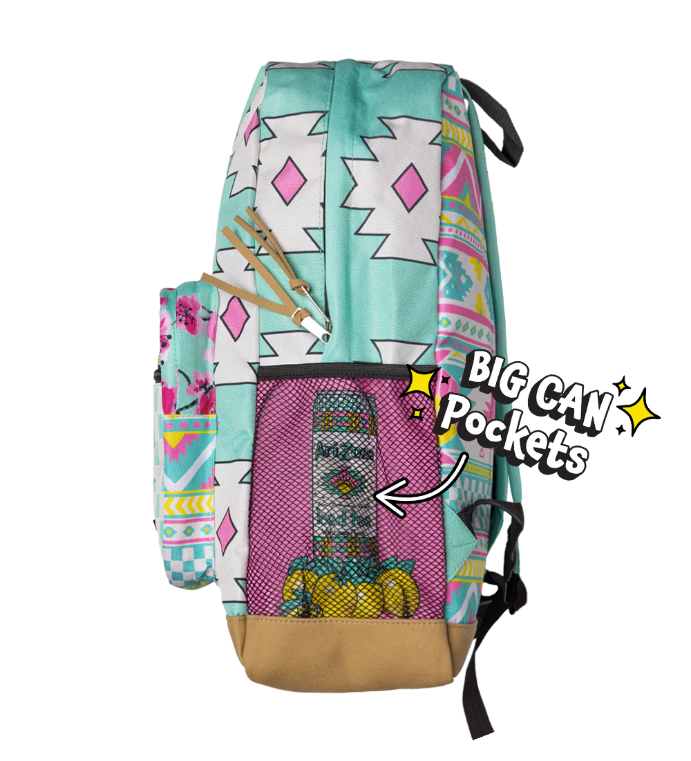 Teal Patchwork Backpack