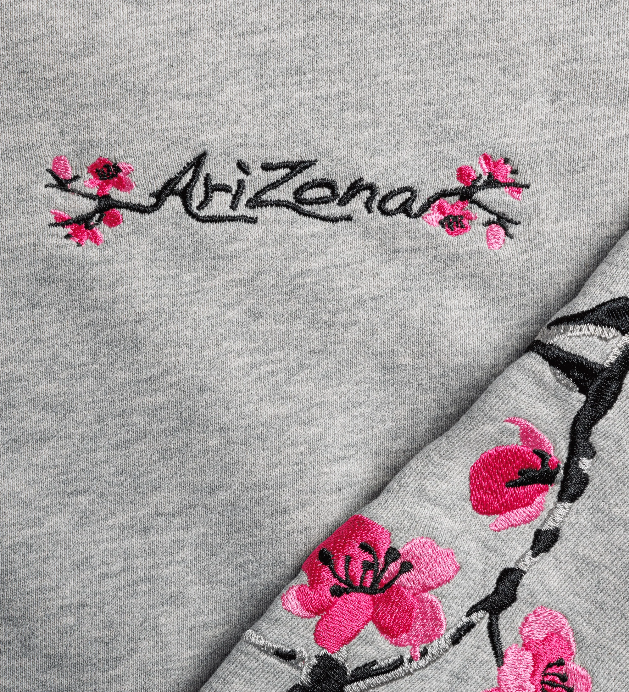 369-gray-cherry-blossom-embroidered-cotton-zip-hoodie-2.webp Gray Cherry Blossom-Embroidered Cotton Zip Hoodie