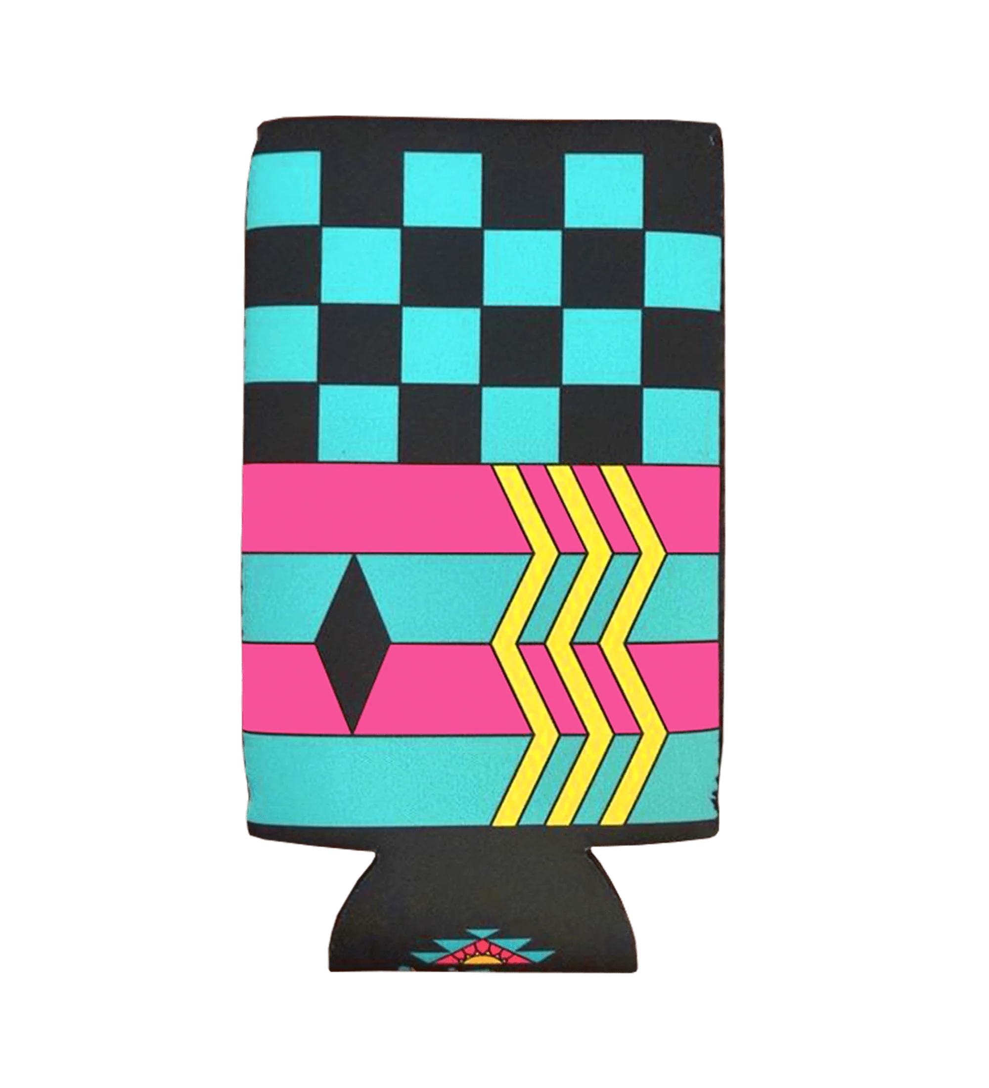 487-teal-black-geometric-neoprene-big-can-sleeve-1.webp Teal & Black Geometric Neoprene Big Can Sleeve