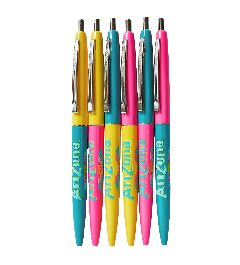 6-Piece Teal & Pink Pen Set