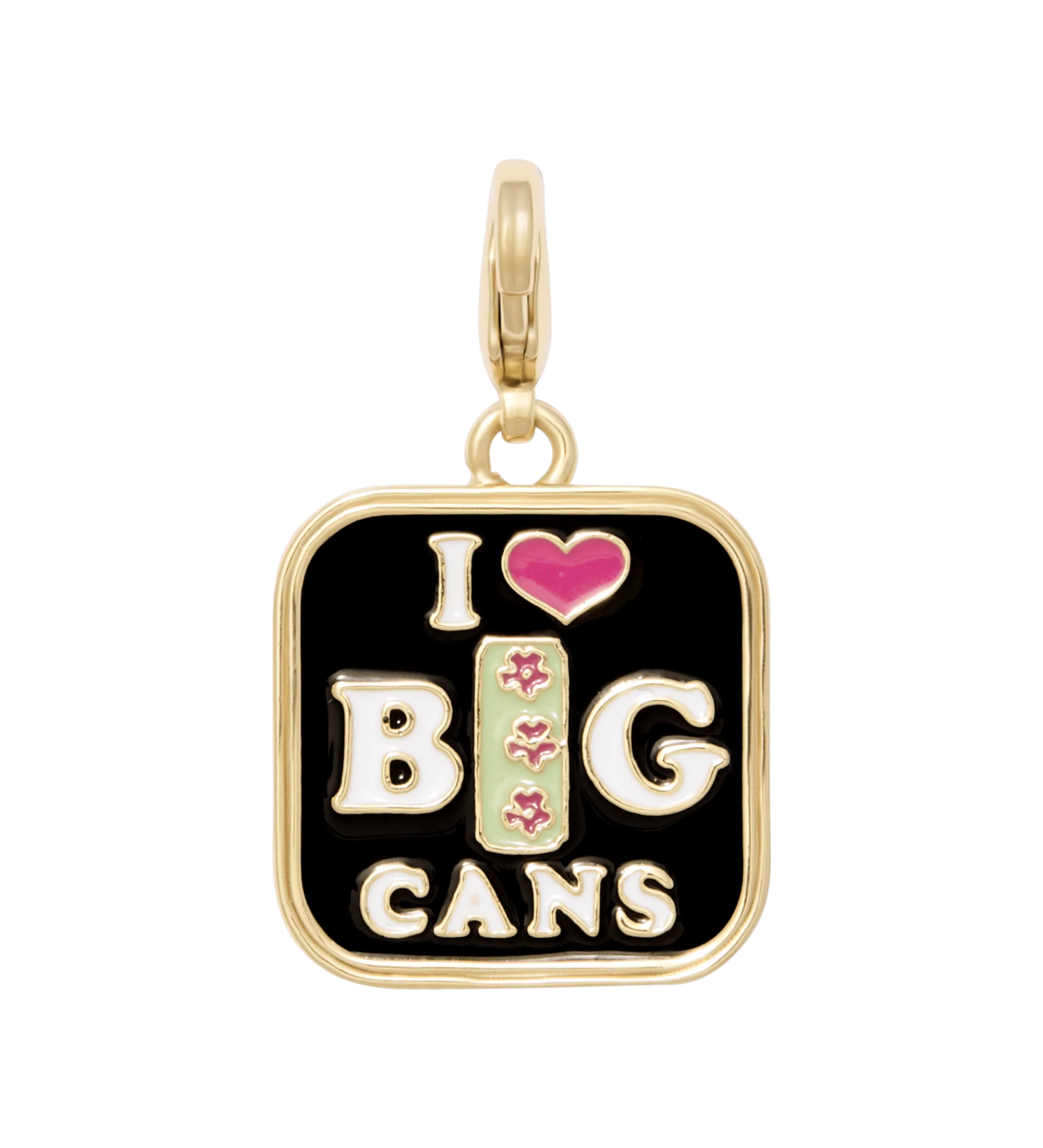 Goldtone & Resin Big Can Pendant Necklace