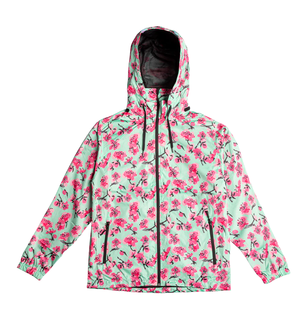 567-teal-pink-cherry-blossom-windbreaker-jacket-1.webp Teal & Pink Cherry Blossom Windbreaker Jacket
