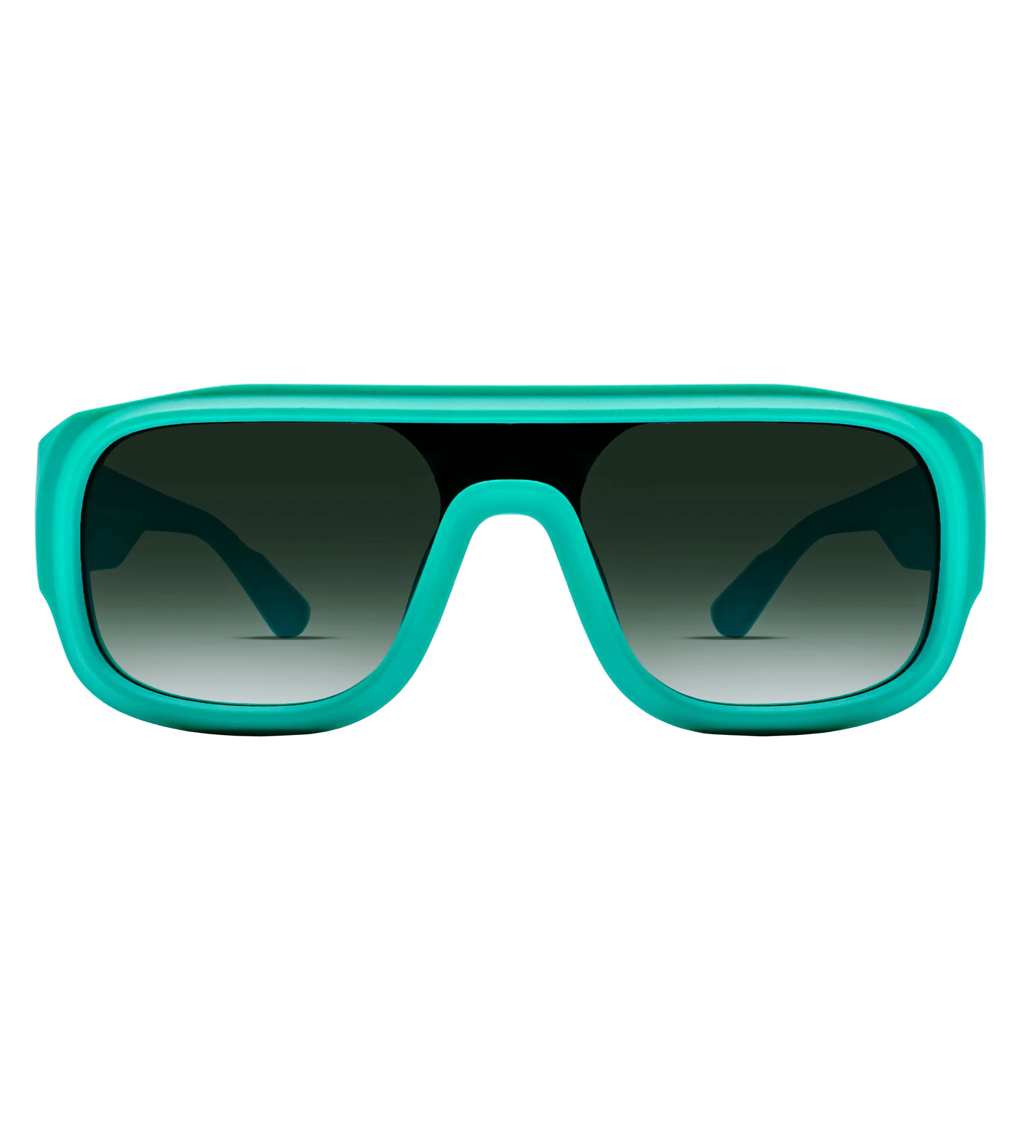 Teal Gradient 57 MM Shield Sunglasses