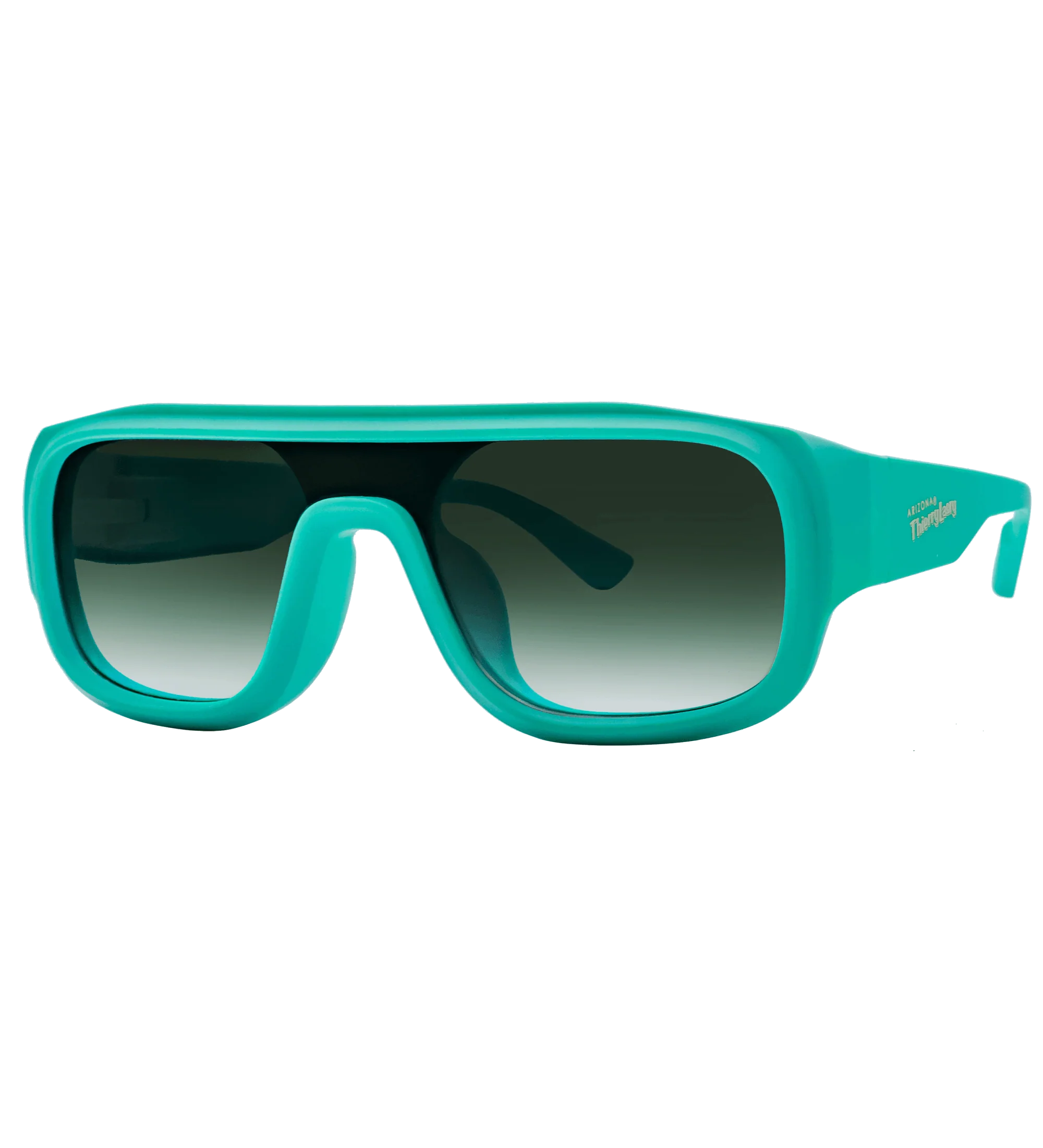 Teal Gradient 57 MM Shield Sunglasses