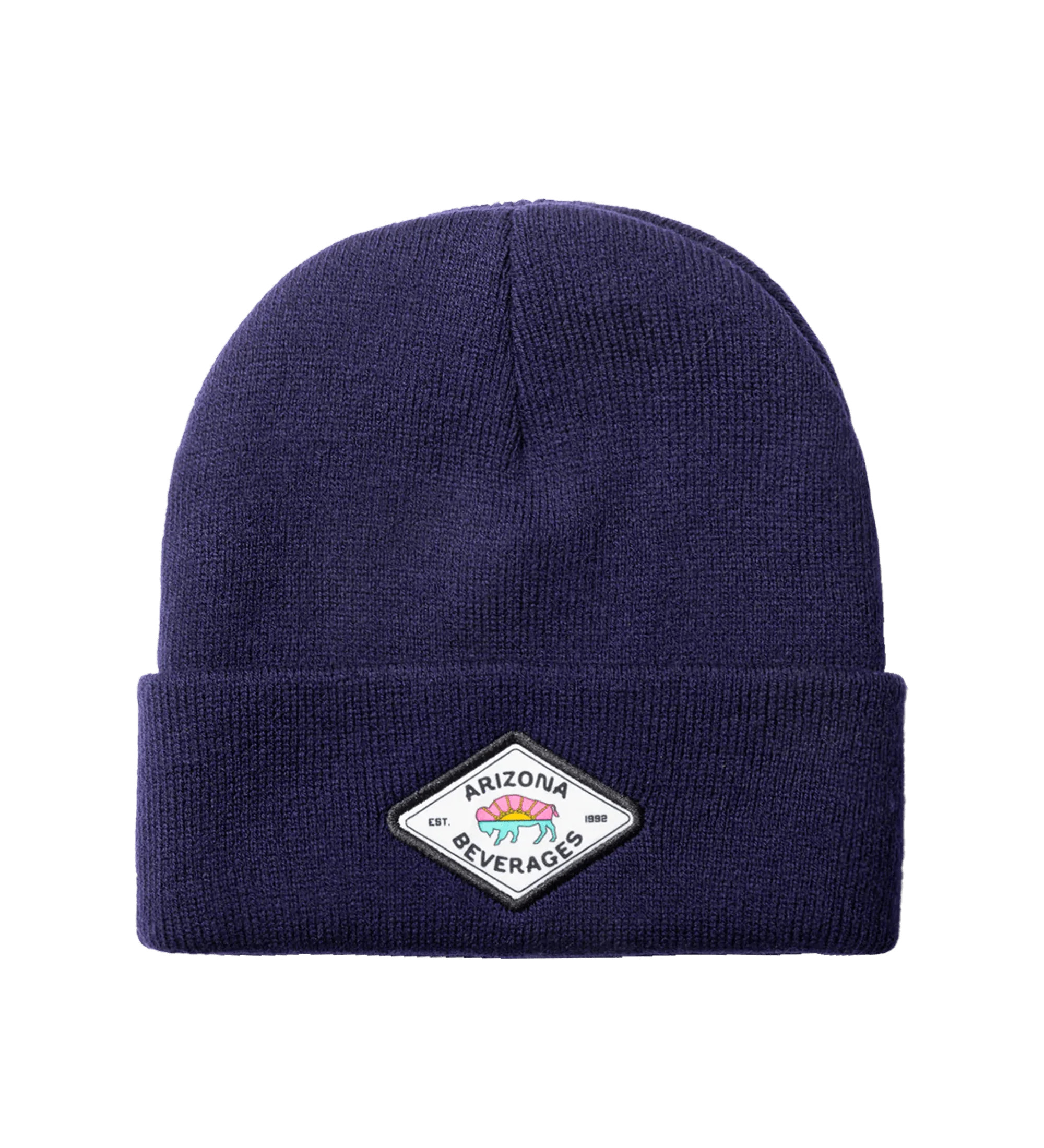 582-navy-logo-embroidered-beanie-1.webp Navy Logo-Embroidered Beanie