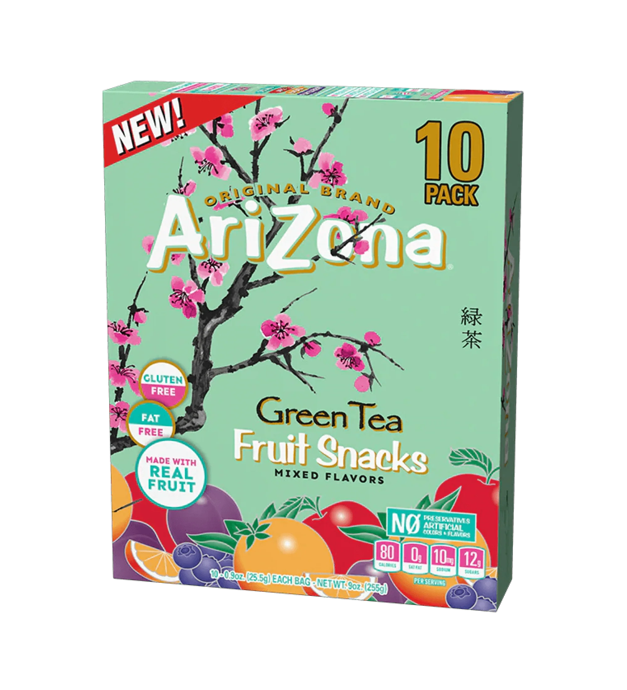 Green Tea 100-Count Fruit Snacks | 100-count / 10 boxes
