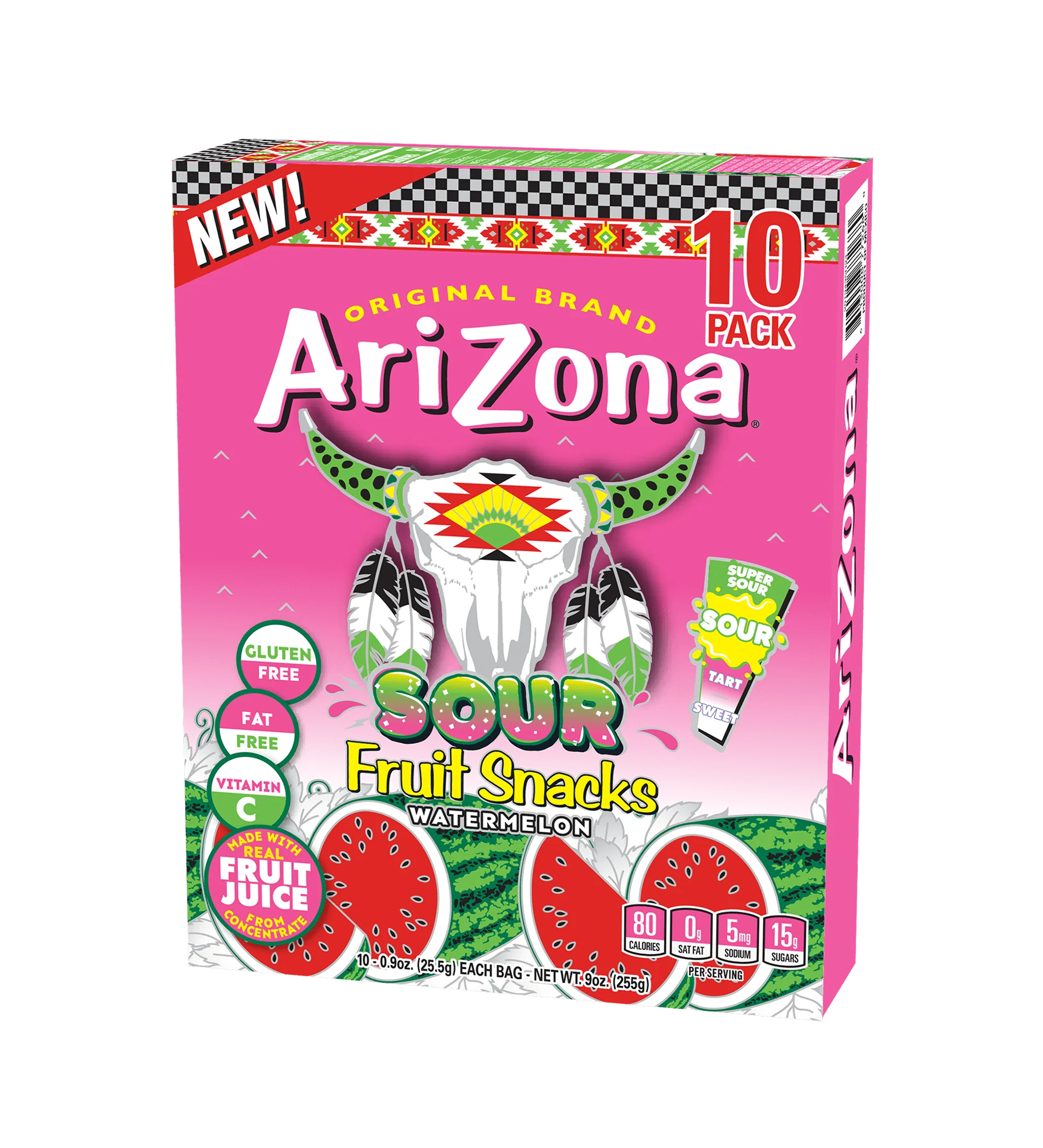 Sour Watermelon 100-Count Fruit Snacks Pack | 100-count / 10 boxes