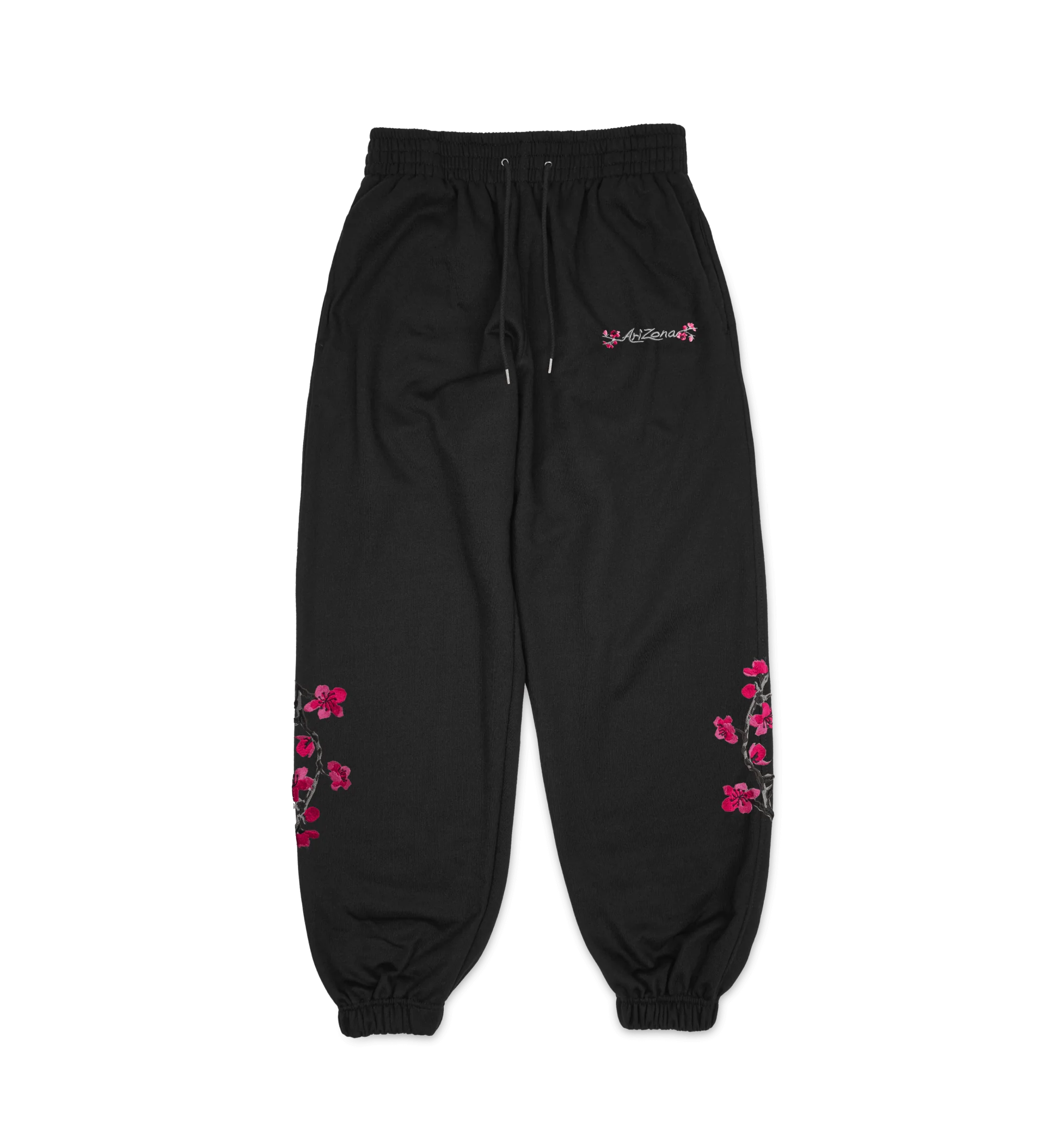 700-black-cherry-blossom-embroidered-cotton-sweatpants-1.webp Black Cherry Blossom-Embroidered Cotton Sweatpants