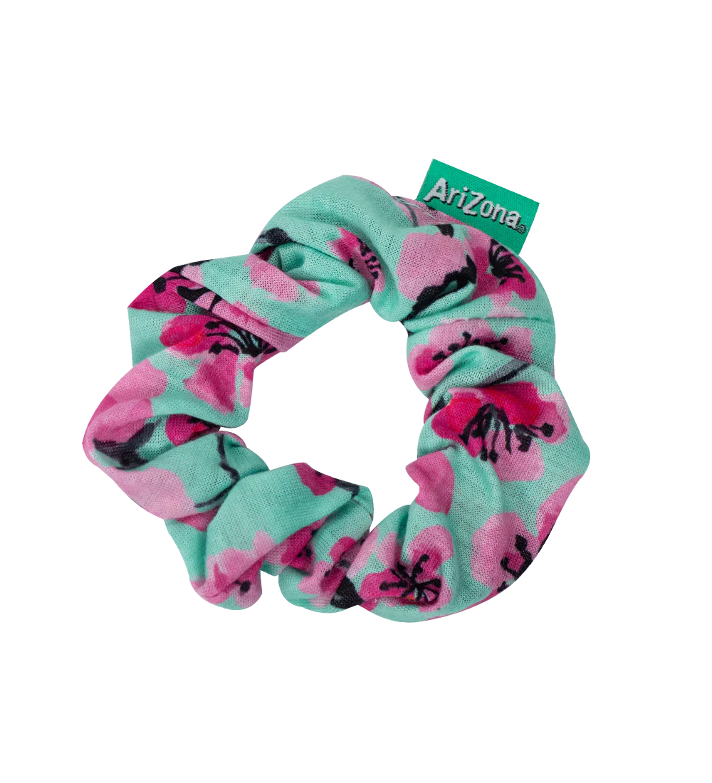 839-teal-pink-cherry-blossom-scrunchie-1.webp Teal & Pink Cherry Blossom Scrunchie
